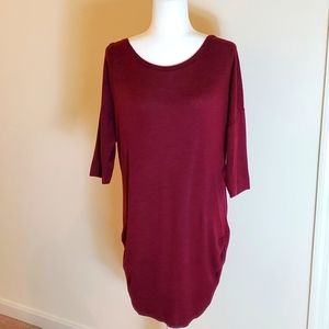 Express crewneck fleece red tunic top size large